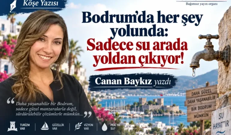 Bodrum’da her şey yolunda: Sadece su arada yoldan çıkıyor!