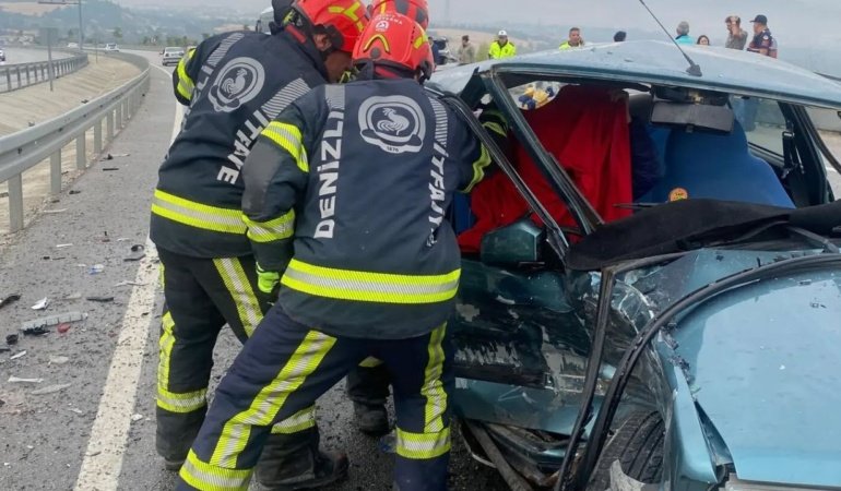 Honaz Ovacık Tüneli çıkışında trafik kazası: 1 yaralı