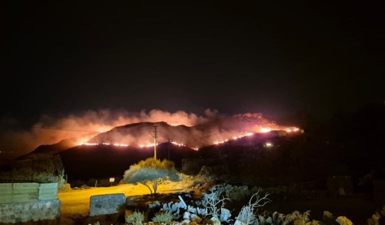 Muğla Bodrum'da korkutan yangın